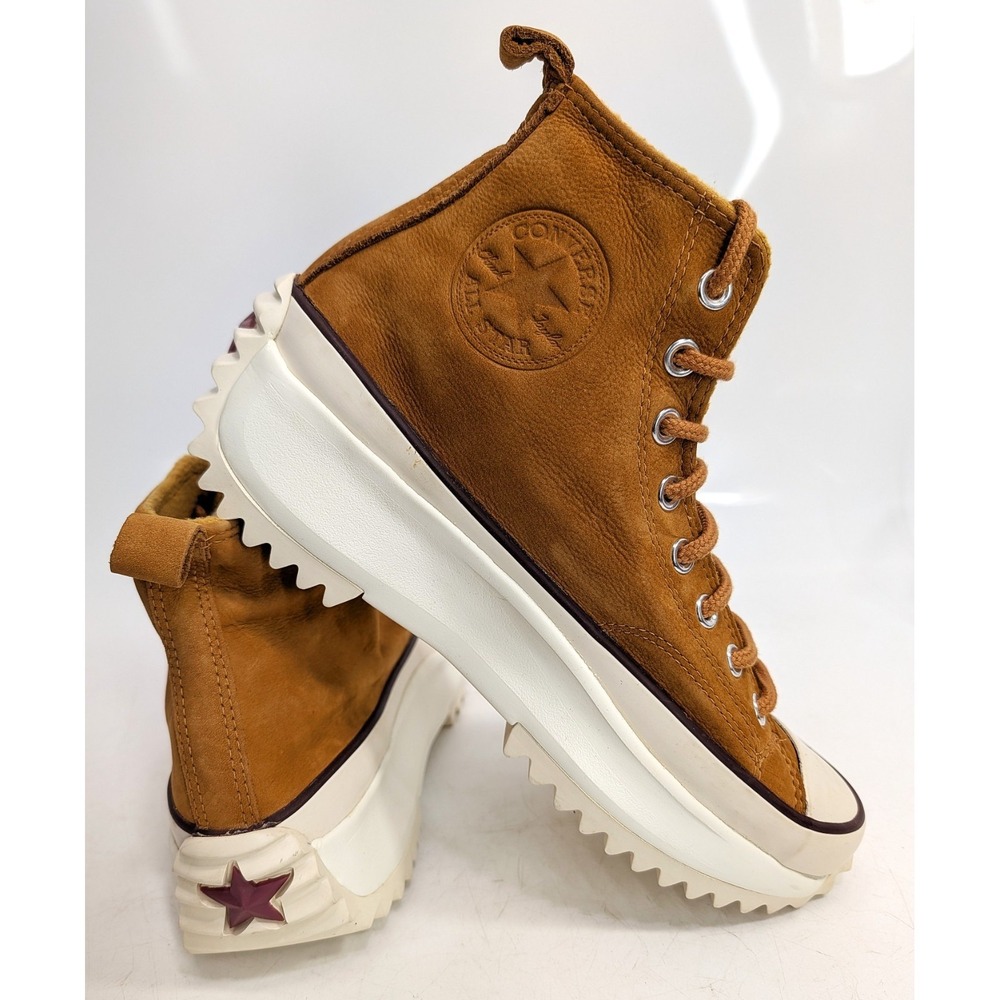 Converse Run Star Hike High Wheat Leather Fleece Lined  Shoe Men-8 / Ladies 9.5